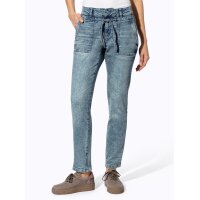 Hose m. Bindeband, blue-stone-washed