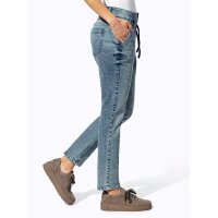 Hose m. Bindeband, blue-stone-washed