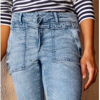 Hose m. Bindeband, blue-stone-washed