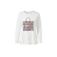 Shirt m. goldfarbenem Letter-Print, ecru