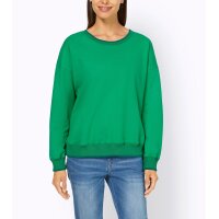 Sweatshirt m. Kontraststreifen am Rippenbündchen, grasgrün