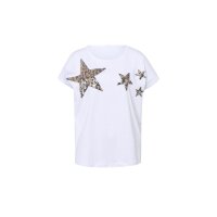 Shirt with Sequin Stars, white