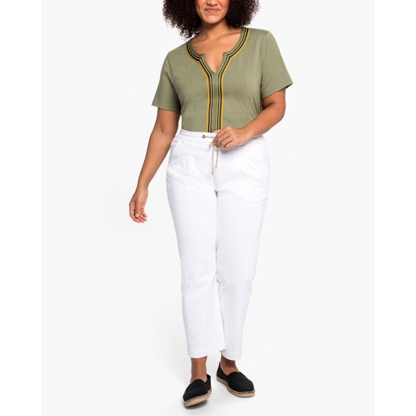 Jogging-Stretch-Jeans, white denim