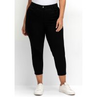 7/8 trousers with elasticated waistband, black