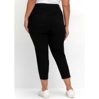 7/8 trousers with elasticated waistband, black