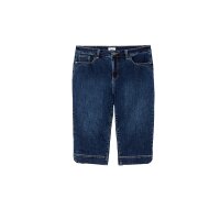 Push-up capri jeans, dark blue denim