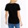 Shirt with lettering and decorative rhinestones, black