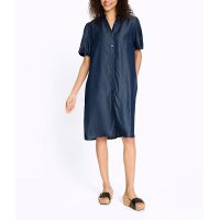 Shirt dress with balloon sleeves, dark blue
