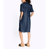 Shirt dress with balloon sleeves, dark blue