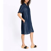 Shirt dress with balloon sleeves, dark blue