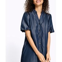 Shirt dress with balloon sleeves, dark blue