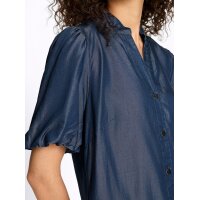 Shirt dress with balloon sleeves, dark blue