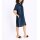 Shirt dress with balloon sleeves, dark blue