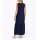 Linen-viscose flounce dress, marine