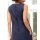 Linen-viscose flounce dress, marine