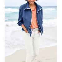 Outdoor jacket with drawstring at the waist, jeansblau