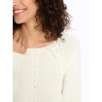 Pullover m. Zopfmuster, ecru