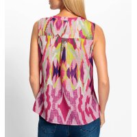 Blusentop, orange-pink-bedruckt