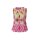 Blusentop, orange-pink-bedruckt