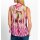 Blusentop, orange-pink-bedruckt