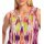 Blusentop, orange-pink-bedruckt