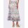 Stufen-Chiffon-Druckrock, dunkeltaupe-marine