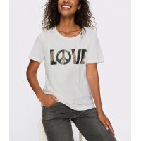 Футболка с принтом LOVE, белая