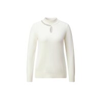Cut-Out - Pullover m. Glitzersteinchen, ecru