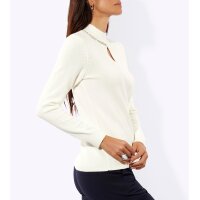 Cut-Out - Pullover m. Glitzersteinchen, ecru