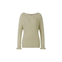 Ajourpullover m. Volants, sand