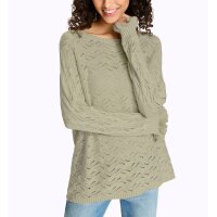 Ajourpullover m. Volants, sand