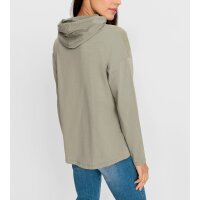 Kapuzenshirt m. Schriftzug und Glitzersteinchen, sesam
