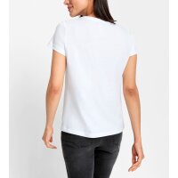 Shirt z aplikacją gwiazdki z cekinów, biały