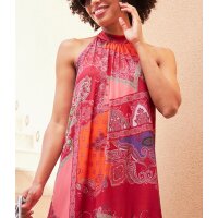 Kleid o. Arm, erdbeere-orange-bedruckt