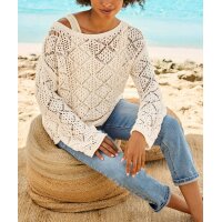 Ajourpullover, champagner