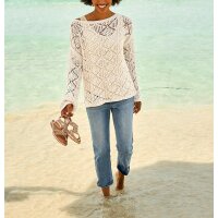 Ajourpullover, champagner