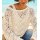 Ajourpullover, champagner