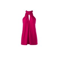 Neckholder-Shirttop m. Knotendetail, pink