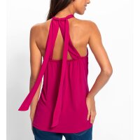 Neckholder-Shirttop m. Knotendetail, pink