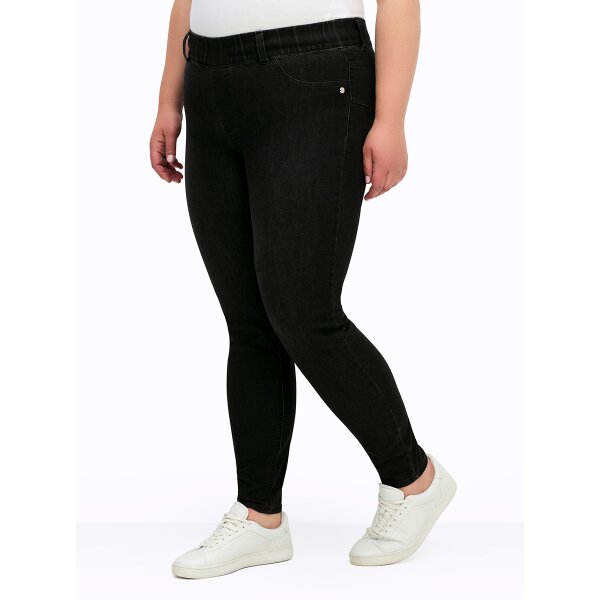 Schlupfjeans SUSANNE, black denim