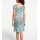 Платье-рубашка в стиле запах, бирюзово-тауп