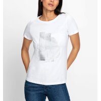 Shirt w. shiny foil print, white