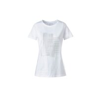 Shirt w. shiny foil print, white