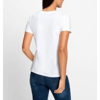 Shirt w. shiny foil print, white