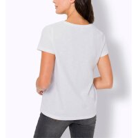 Shirt m. nadrukiem foliowym, ecru