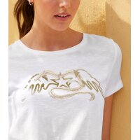 Shirt m. nadrukiem foliowym, ecru