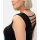 Jersey dress w. decorative straps, black