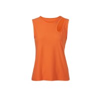 Top koszulowy z wycięciem cut-out, pomarańczowy