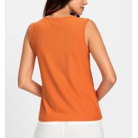 Top koszulowy z wycięciem cut-out, pomarańczowy