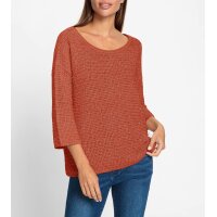 3/4-Arm-Pullover m. Effektgarn, terra